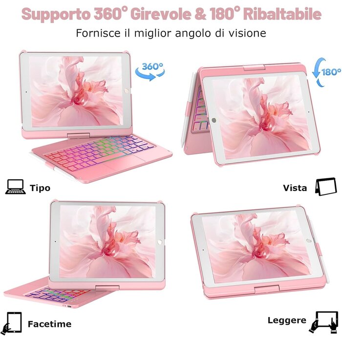 iPad 10,2" Tastatur-Hülle mit Trackpad & 360° Drehung - Bis zu 35% Rabatt