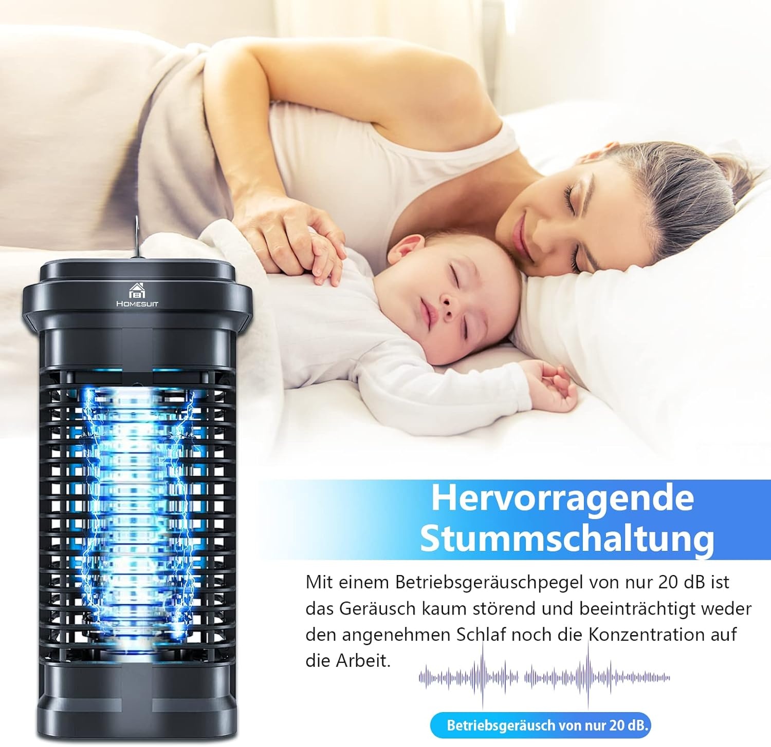 Elektrischer Insektenvernichter 20W - UV-Licht Mückenlampe - bis zu 35% Rabatt