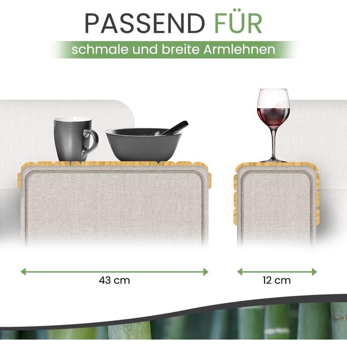 Bambus Sofa-Armlehnen-Tablett - Schwarz - Jetzt bis zu 35% Rabatt sichern!