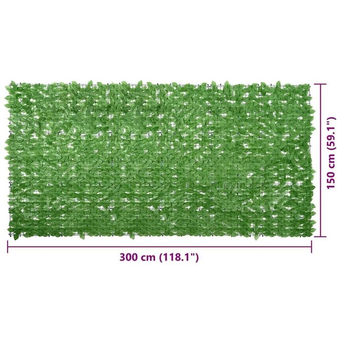 Balkonsichtschutz Grüne Blätter 300x150cm - Jetzt bis zu 35% Rabatt sichern