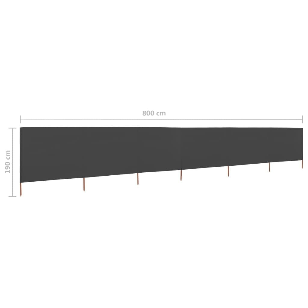 Flexibler Windschutz 800x160 cm, Anthrazit - Outlet-Rabatte bis zu 35%