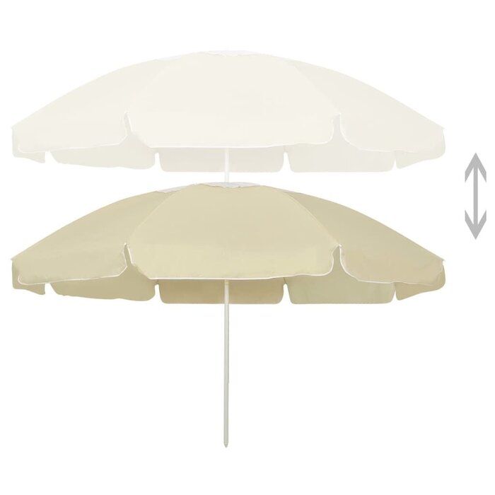 Strandsonnenschirm 240 cm, knickbar, sandgelb - bis zu 35% Rabatt