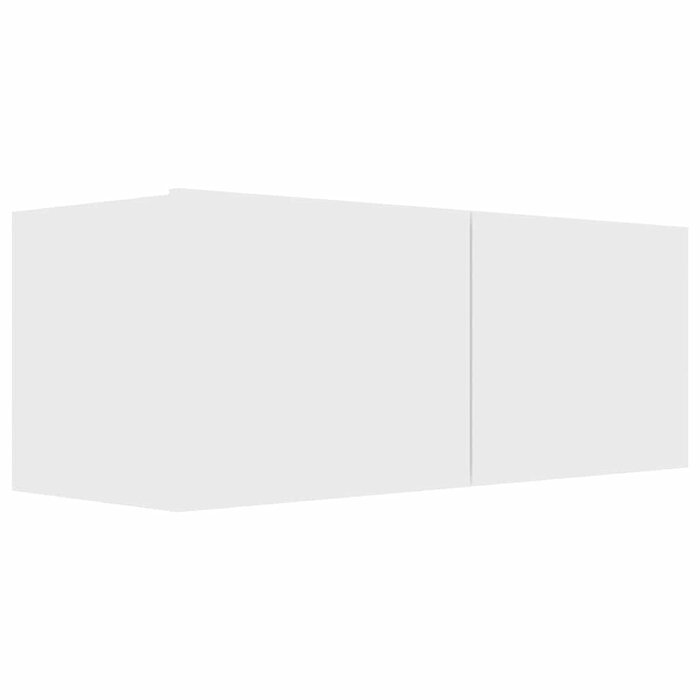 4-teiliges TV-Lowboard Set Weiß - Schwebendes Design - bis zu 35% Rabatt