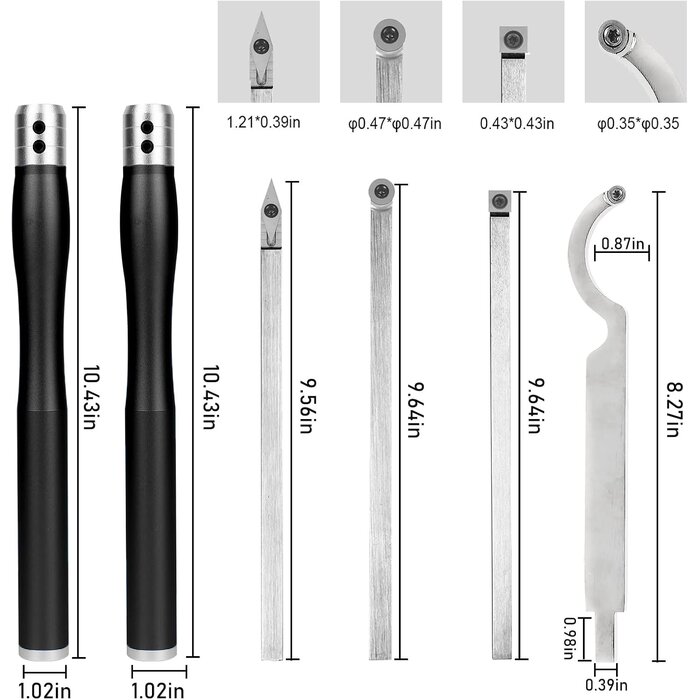 Profi Hartmetall-Drechselmesser-Set mit Alu-Griff - jetzt bis zu 35% Rabatt
