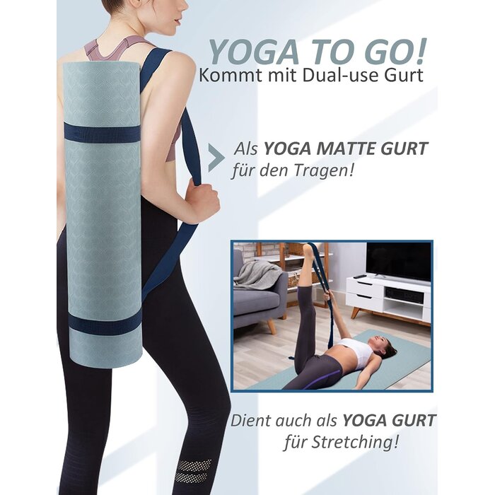 Premium TPE Yogamatte 8mm - Rutschfest & Gepolstert - Outlet bis zu 35% Rabatt