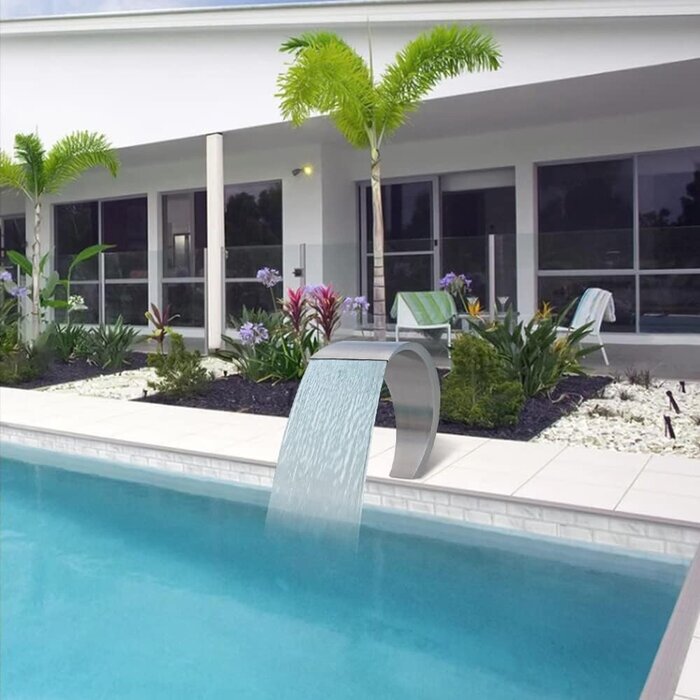 Edelstahl Wasserfall für Pool & Garten 30x60 cm - bis zu 35% reduziert