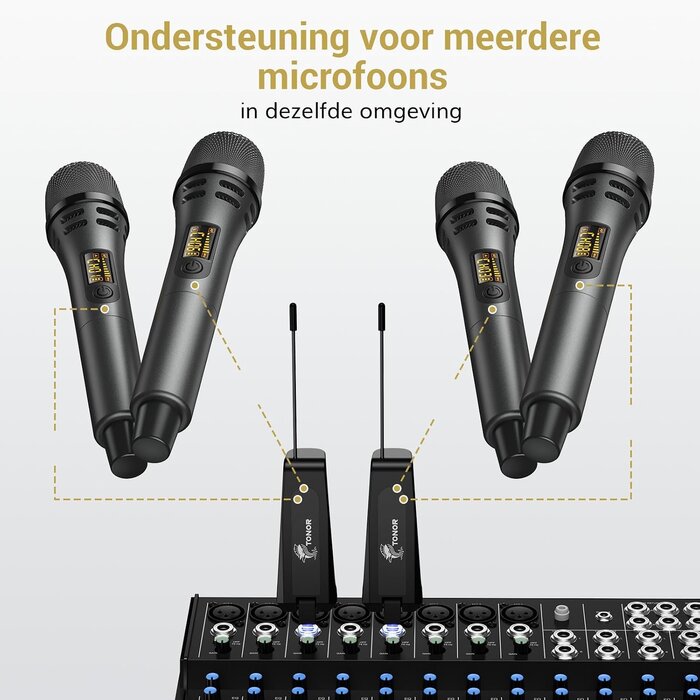 Drahtloses UHF-Mikrofon-Set mit 2 Handmikrofonen - Sparen Sie bis zu 35%!