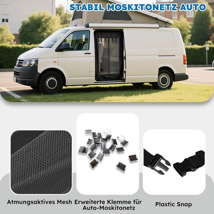 Campervan Fliegengitter für VW T4/T5/T6 - Schwarz - bis zu 35% Rabatt