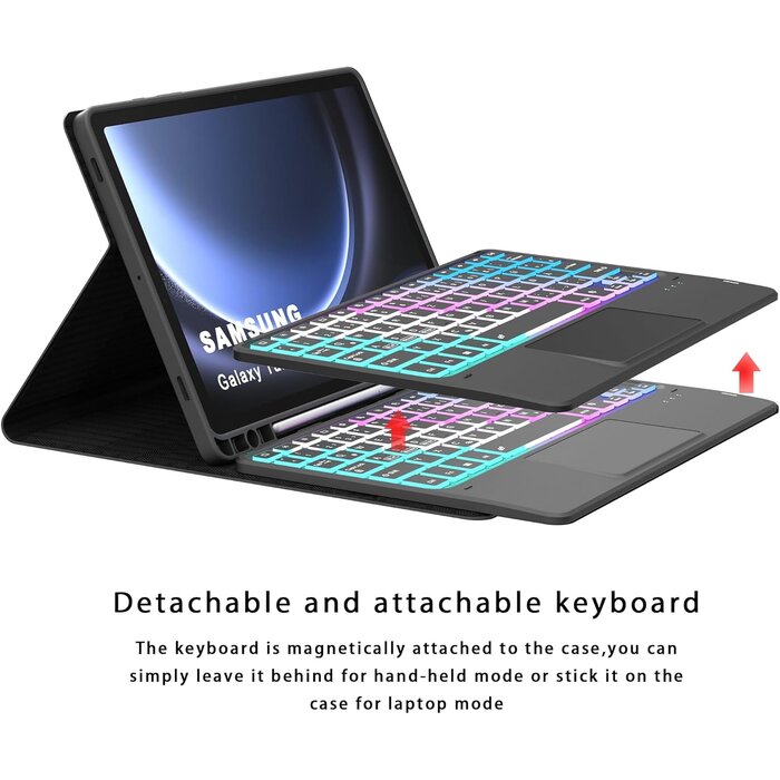 Tastatur-Hülle für Galaxy Tab S9 / S9 FE - QWERTZ mit Touchpad - bis zu 35% Rabatt