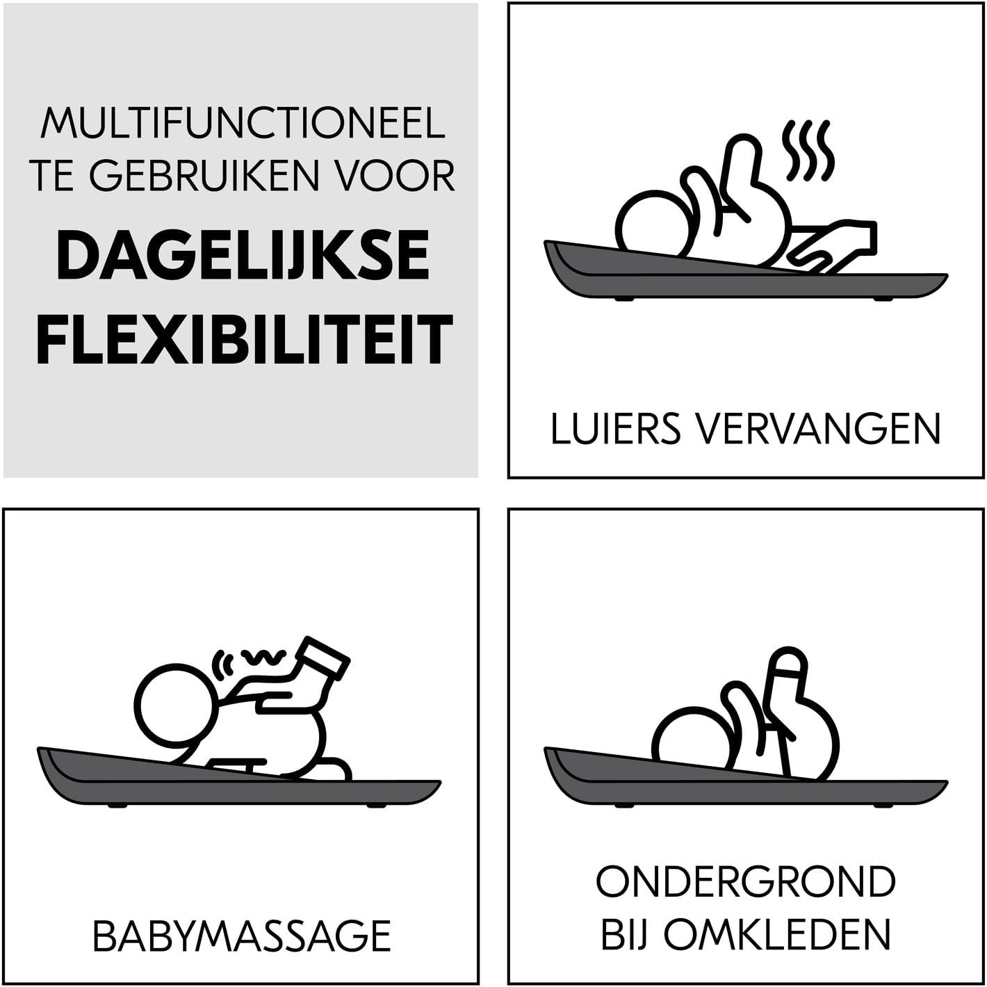 Ergonomische Wickelauflage 70x50 cm, Anthrazit - bis zu 35% reduziert