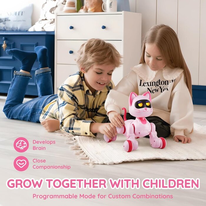 Interaktive Roboter-Katze - Pink - Programmierbar - Bis zu 35% Rabatt