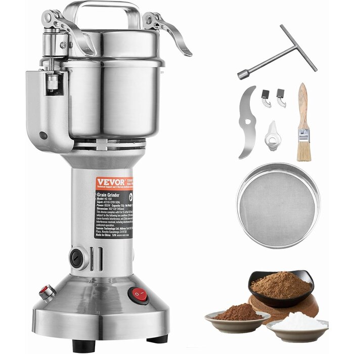 Elektrische 750g Getreidemühle 2000W - Edelstahl - bis zu 35% Rabatt