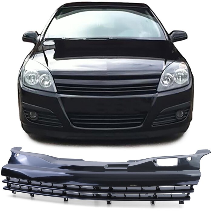Sport-Kühlergrill für Astra H (2004-2006) - Schwarz ohne Emblem - bis zu 35% Rabatt