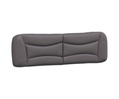 Vidaxl Bettkopfteil-Kopfkissen 180 cm Grau Kunstleder - bis zu 63% reduziert