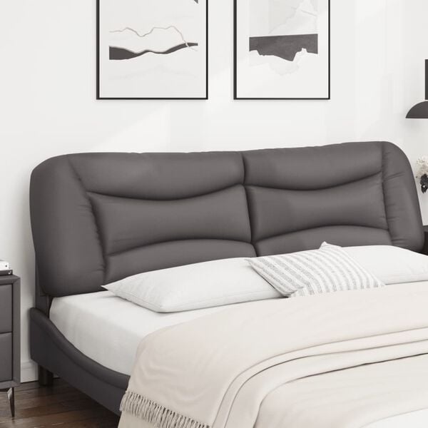 Vidaxl Bettkopfteil-Kissen 180 cm Kunstleder Grau - Jetzt bis zu 59% Rabatt sparen