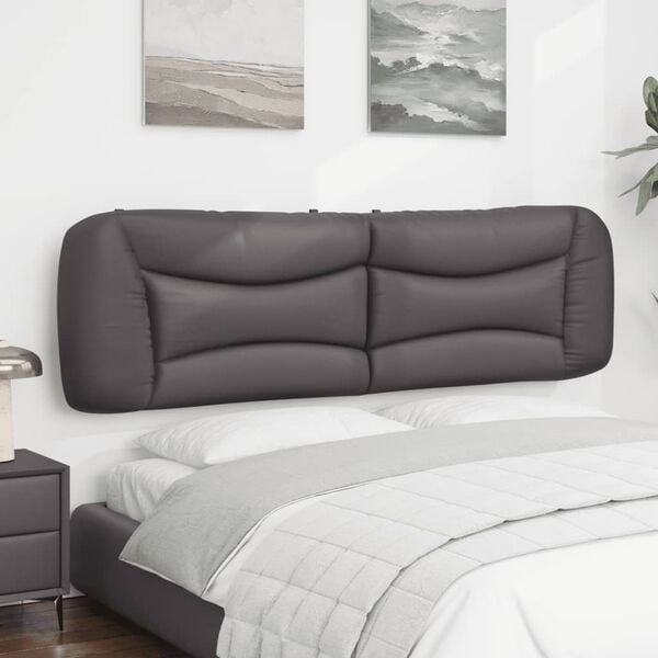 Vidaxl Bettkopfteil-Kissen 180 cm Kunstleder Grau - Jetzt bis zu 59% Rabatt sparen