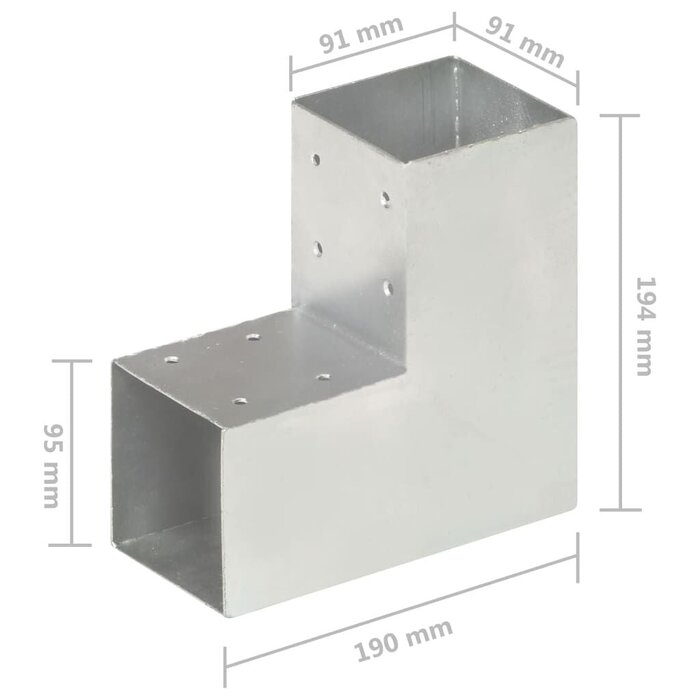 4er Set Pfostenverbinder L-Form 91x91 mm - Jetzt bis zu 70,2% sparen