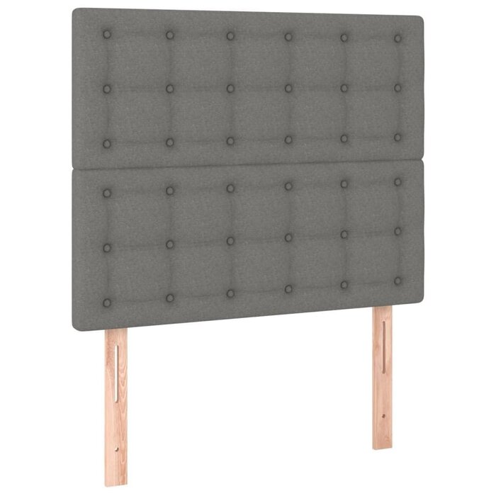 Vidaxl Set aus 2 Bettkopfteilen 80cm - Dunkelgrau - bis zu 57% Rabatt
