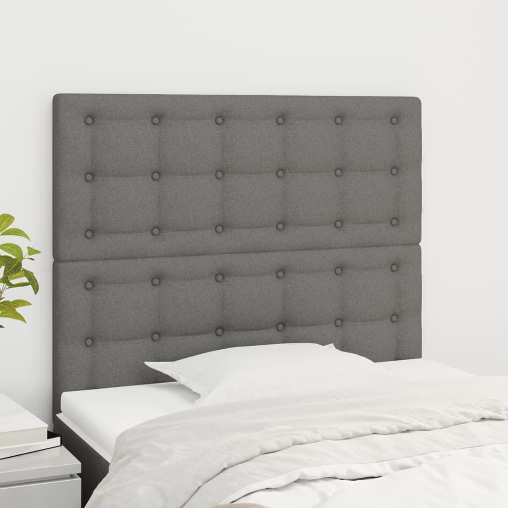 Vidaxl Set aus 2 Bettkopfteilen 80cm - Dunkelgrau - bis zu 57% Rabatt