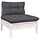 Modulares Garten-Mittelsofa aus Kiefernholz, Weiß - bis zu 70,1% Rabatt