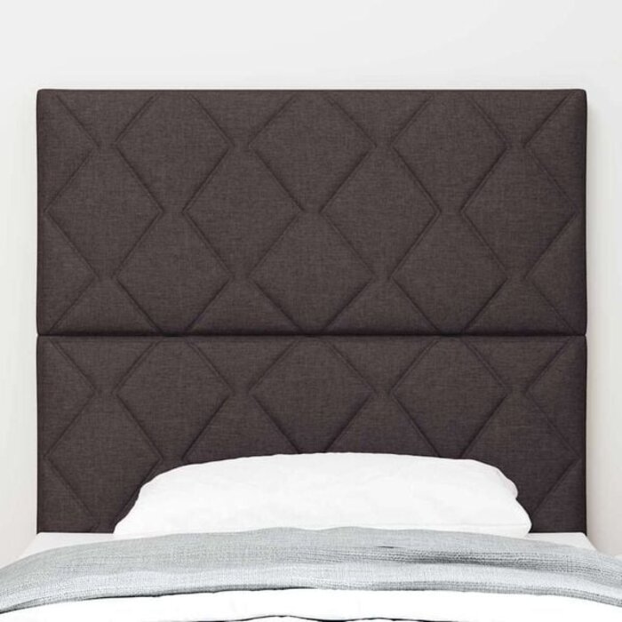 Stoff-Kopfteil 100 cm Dunkelbraun - Geometrisches Design - bis zu 70,9% Rabatt