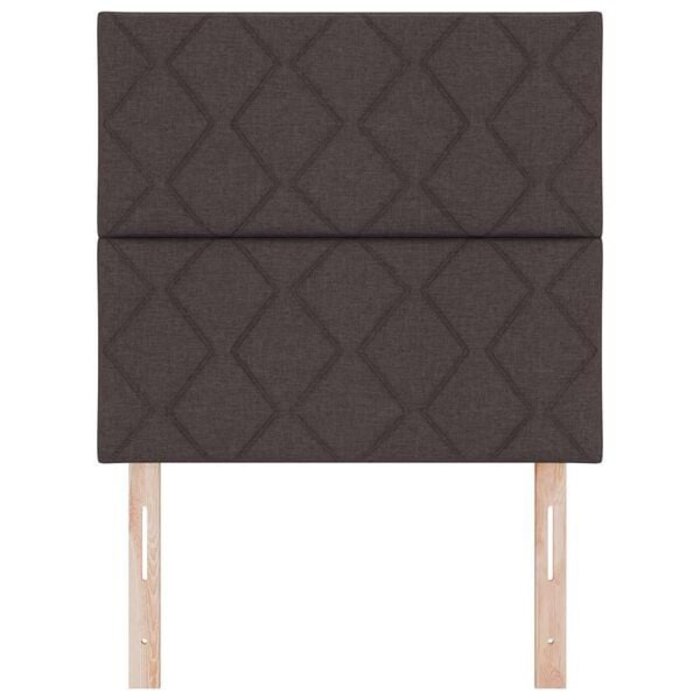 Stoff-Kopfteil 100 cm Dunkelbraun - Geometrisches Design - bis zu 70,9% Rabatt