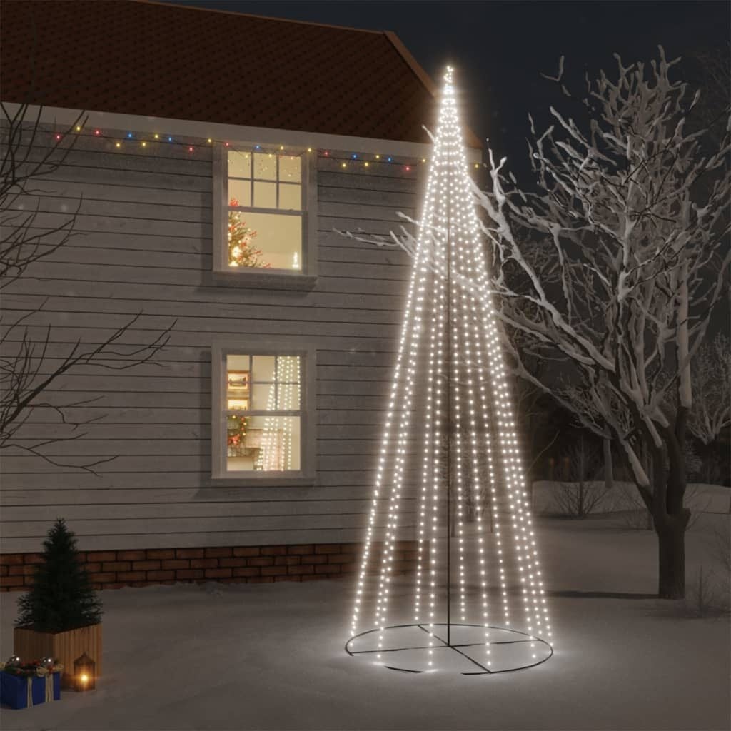 Vidaxl LED-Kegel-Weihnachtsbaum 500 cm, Kaltweiß, bis zu 56% Rabatt im Outlet