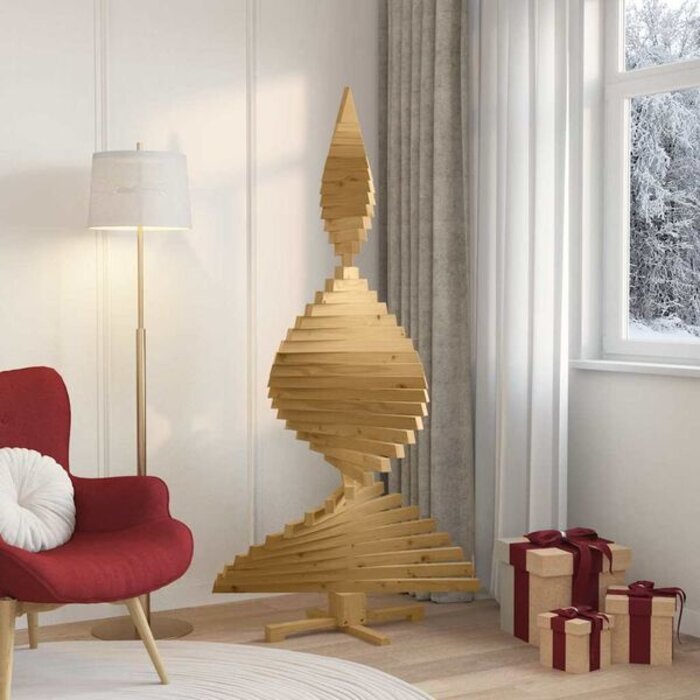 Holz-Weihnachtsbaum 180 cm aus Kiefernholz - jetzt bis zu 79,1 % Rabatt sparen
