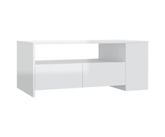 Vidaxl Design Couchtisch Hochglanz-Weiß, 102x55 cm - bis zu 72,6% Rabatt