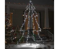 Vidaxl LED-Kegel-Weihnachtsbaum 180cm, Kaltweiß - Jetzt bis zu 50% Rabatt sichern!