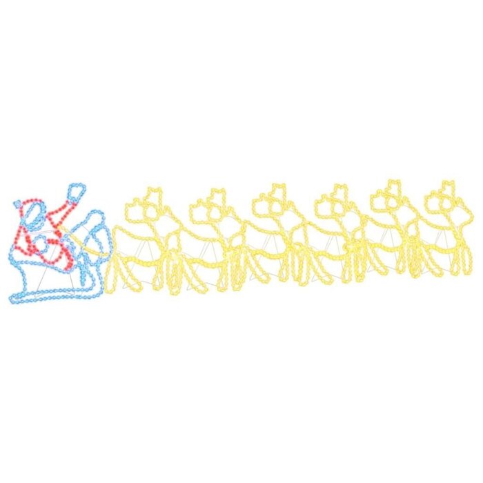 LED Weihnachtsdeko Weihnachtsmann & Schlitten 69x79cm - bis zu 66,4% Rabatt