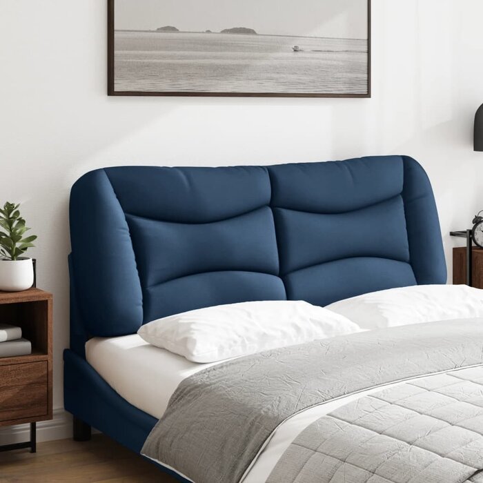 Vidaxl Stilvolles Kopfteil-Kissen 140 cm Blau - bis zu 62% Rabatt