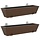 2er Set Balkon-Pflanzkasten, Poly-Rattan, Braun - bis zu 51,8% Rabatt
