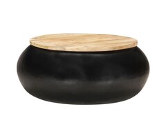 Vidaxl Couchtisch aus massivem Mangoholz 68x68cm - Jetzt bis zu 77% Rabatt