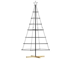 Vidaxl Weihnachts-Kegelbaum 180 cm, Stahl, Schwarz - Outlet-Deal bis zu 65% Rabatt