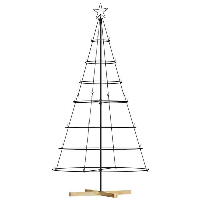 Vidaxl Weihnachts-Kegelbaum 180 cm, Stahl, Schwarz - Outlet-Deal bis zu 65% Rabatt