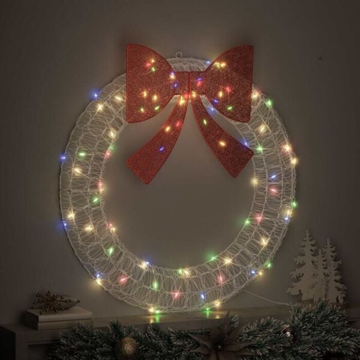 Weihnachtskranz LED 90 cm, Mehrfarbig - Jetzt bis zu 76,3 % günstiger!