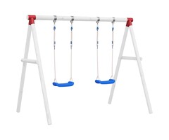 Vidaxl Doppel-Schaukelset aus Polyethylen - Blau - bis zu 53% günstiger