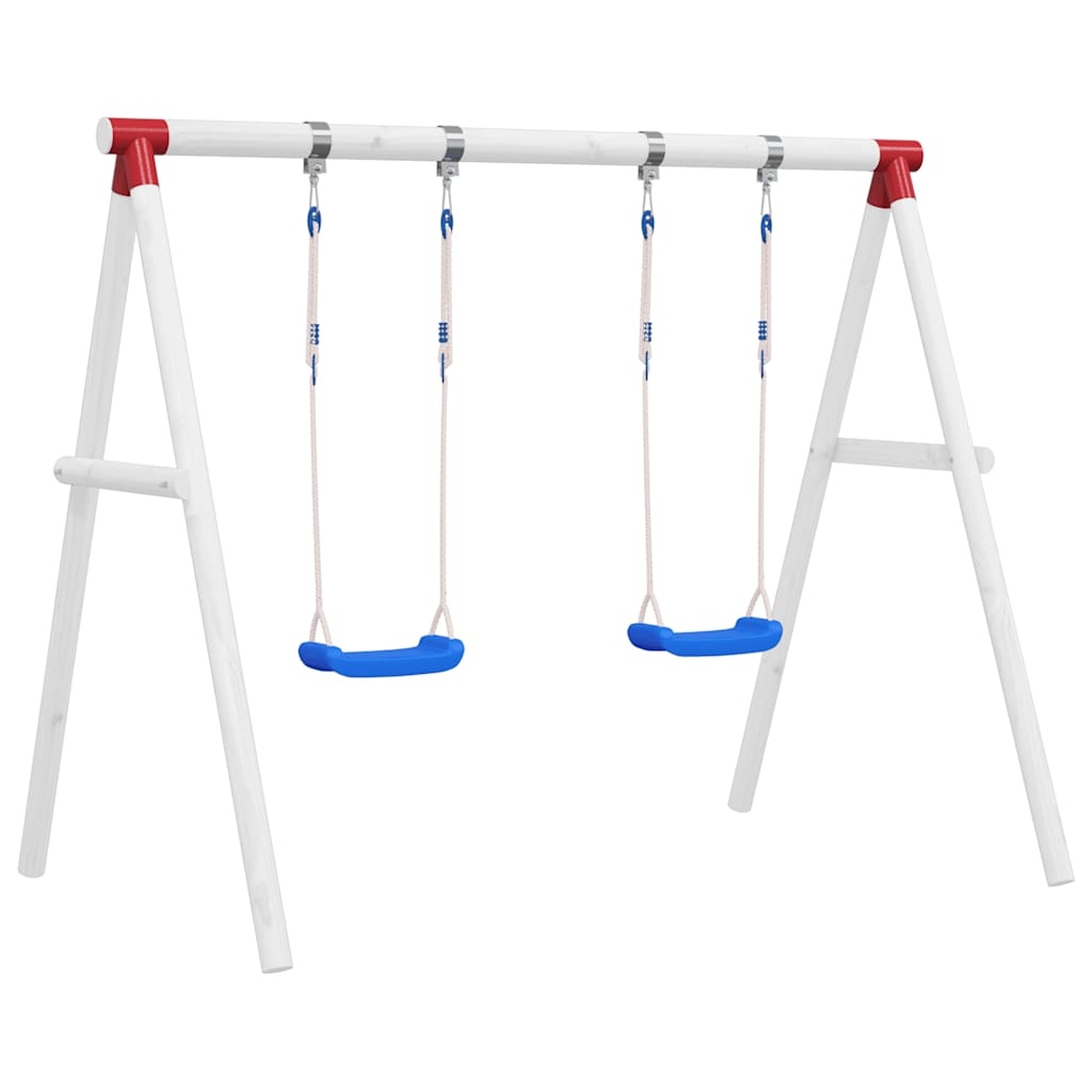 Vidaxl Doppel-Schaukelset aus Polyethylen - Blau - bis zu 53% günstiger