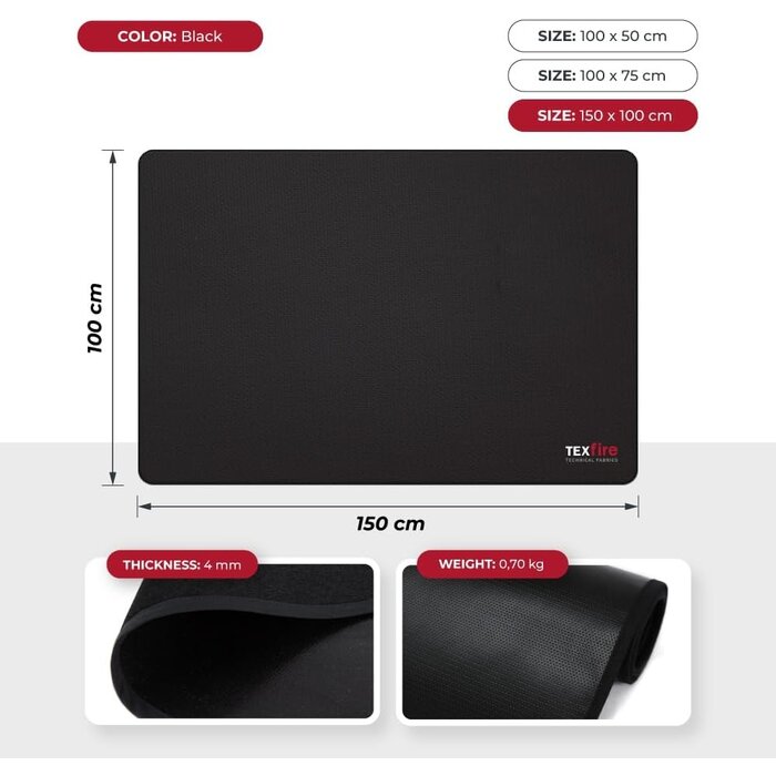Feuerfeste Kaminbodenmatte 100x150 cm - jetzt bis zu 75,2% reduziert