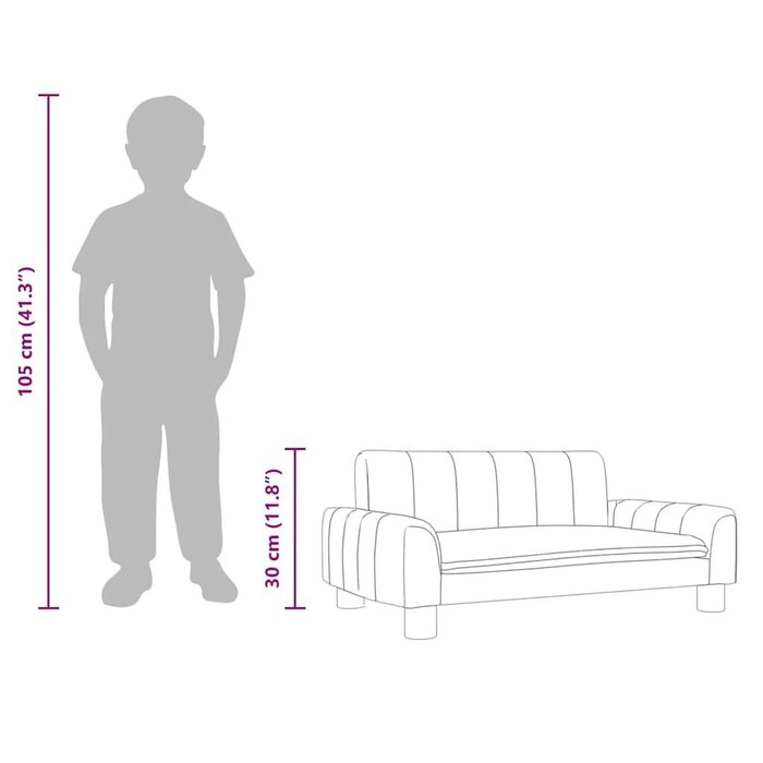 Kindersofa Dunkelgrau 70x45x30 cm - Jetzt bis zu 66,1% Rabatt sichern!