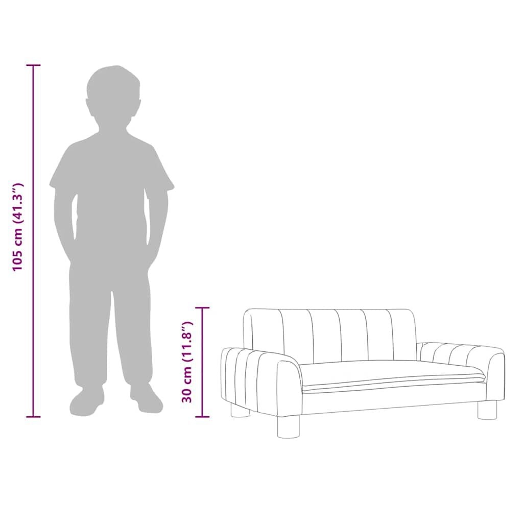 Kindersofa Dunkelgrau 70x45x30 cm - Jetzt bis zu 66,1% Rabatt sichern!