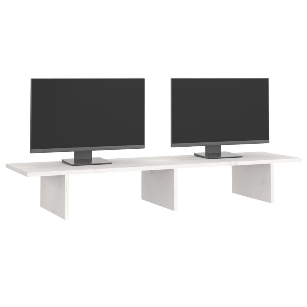 Vidaxl Monitorständer aus Kiefernholz 100cm - Weiß - bis zu 61% sparen!