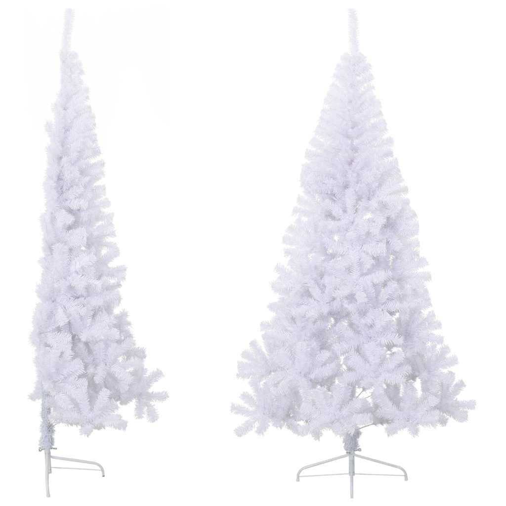 Vidaxl Halber künstlicher Weihnachtsbaum, 180 cm, Weiß - bis zu 53% sparen