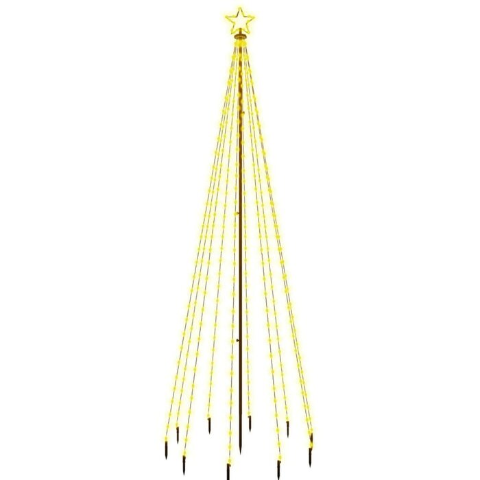 Vidaxl LED-Weihnachtsbaum mit Erdspieß, 300 cm, warmweiß - bis zu 55% reduziert