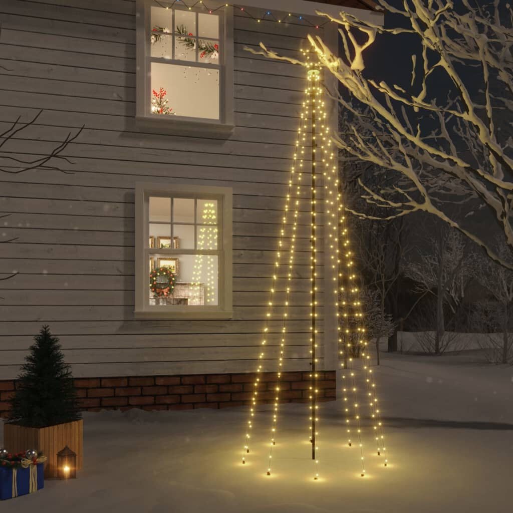 Vidaxl LED-Weihnachtsbaum mit Erdspieß, 300 cm, warmweiß - bis zu 55% reduziert