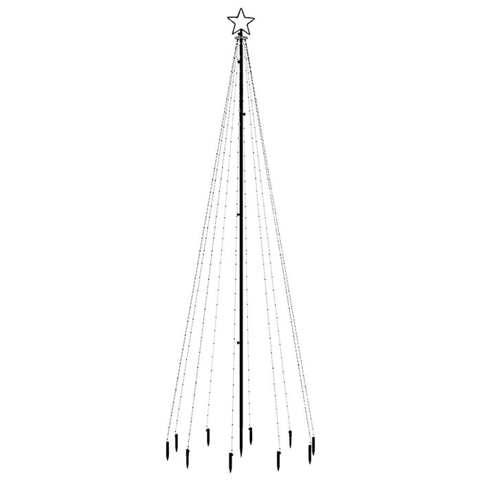 Vidaxl LED-Weihnachtsbaum mit Erdspieß, 300 cm, warmweiß - bis zu 55% reduziert