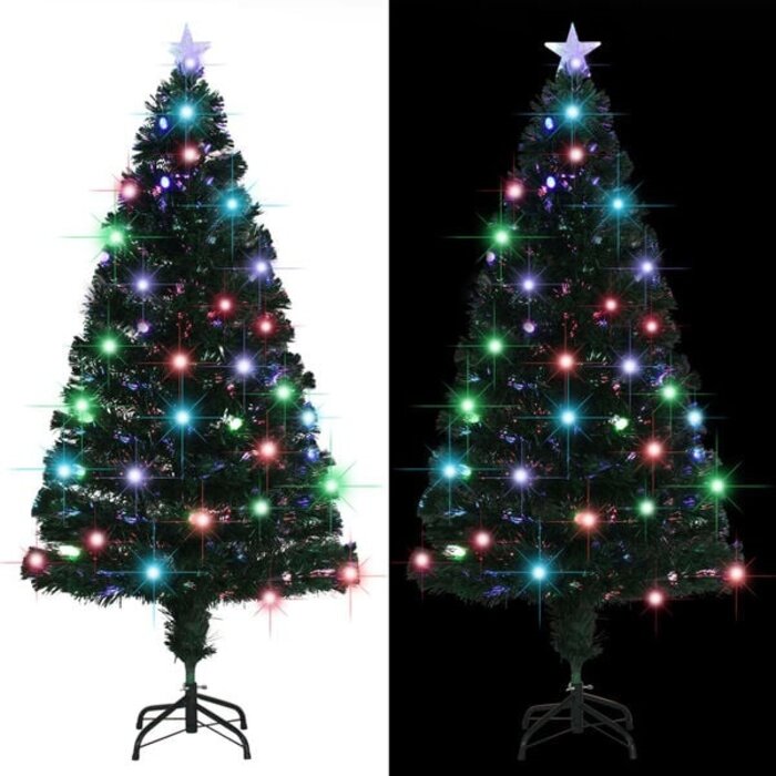 Vidaxl LED-Glasfaser Weihnachtsbaum 150 cm | Bis zu 66% Rabatt
