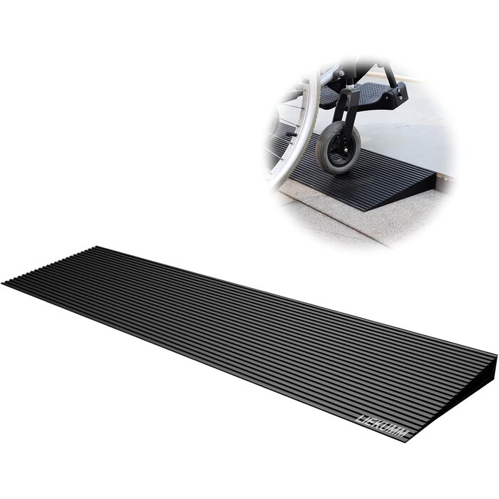 Türschwellenrampe aus Vollgummi - 91x20x3,5 cm - bis zu 72,2% Rabatt