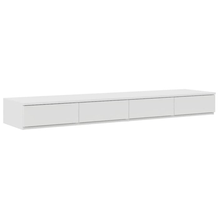 Bettkasten mit 4 Schubladen, Weiß, 140x36,5x16,5 cm - bis zu 78,6% günstiger